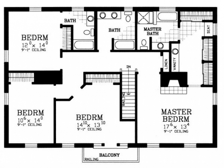 Top Photo of Classic Image Of House Plan 4 Bedroom House Floor Plans Home Design Free Simple 4 Bedroom House Plans Pic