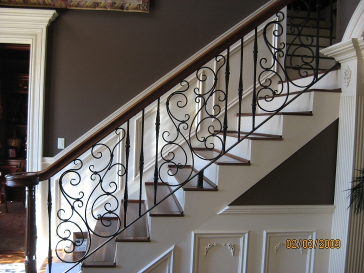 Top Photo of Fabulous Wrought Iron Stair Railings Interior - Founder Stair Design Siri Iron Railing Photo