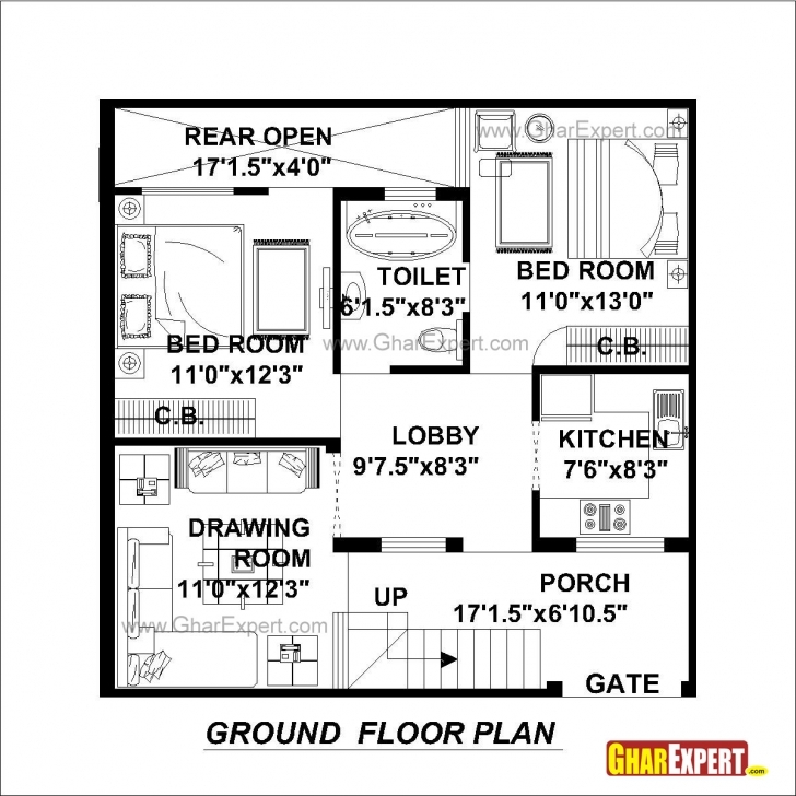 Top Photo of House Plan For 30 Feet By 30 Feet Plot (Plot Size 100 Square Yards 100 Square Yard House Plans Pic