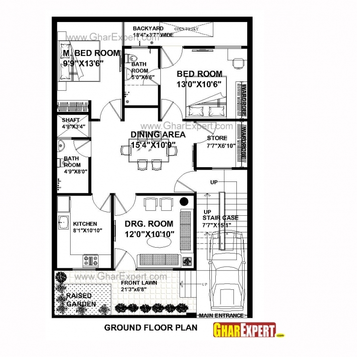 Top Photo of House Plan For 30 Feet By 45 Feet Plot (Plot Size 150 Square Yards House Plan For 30 Feet By 45 Feet Plot Plot Size 150 Square Yards Image
