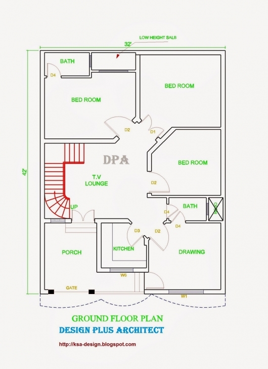 Top Photo of Inspirations: Marla Very Modern House Plans Including 2017 With Map Map Of House 53*53 Picture