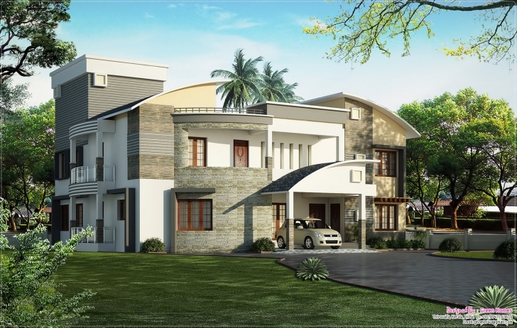 Top Photo of Plush Design 2 Kerala Modern House Plans And Elevations 2009 Arts Kerala Modern House Plan And Elevation Image
