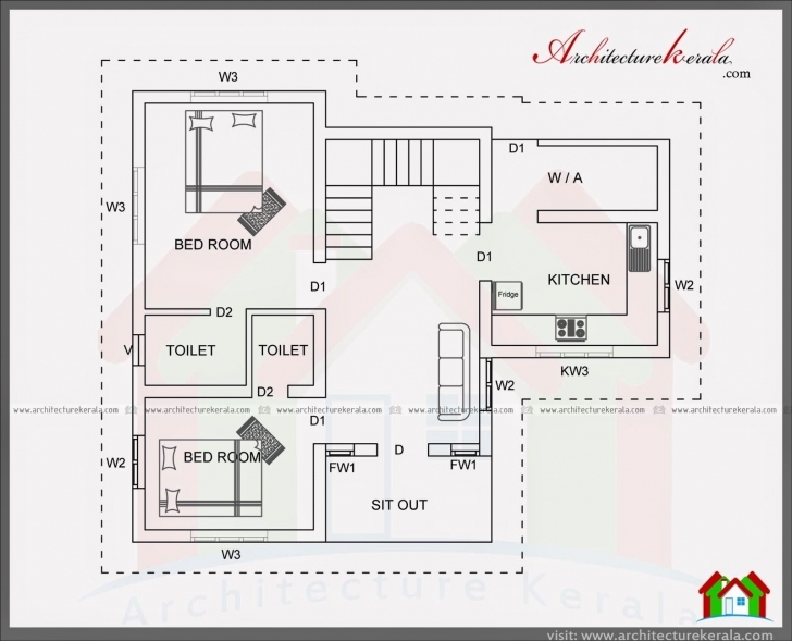 Top Photo of Regaling B Design Square Feet Bedroom House Plans Standard Planbhk 1000 Sq Ft House Plans 4 Bedroom Indian Style Picture