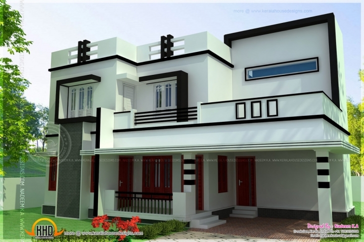 Top Photo of Simple 4 Bedroom House Designs Flat Roof 4 Bedroom Modern House Simple Flat Modern House Image