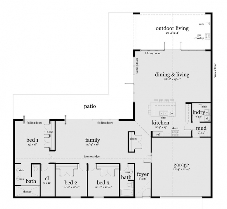 Top Photo of Stunning Simple L Shaped House Plans Photos Designs Kitchen Floor L Shaped House Plans Australia Pic
