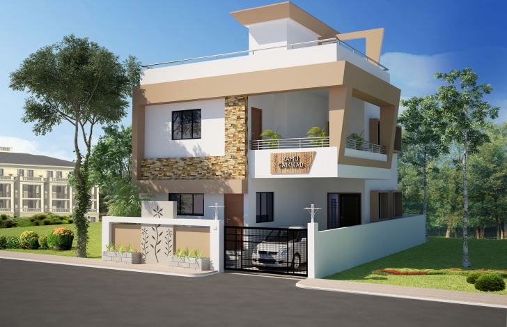Wonderful 3D Front Elevation Concepts | Home Design 3D Front Elevation Of House Picture