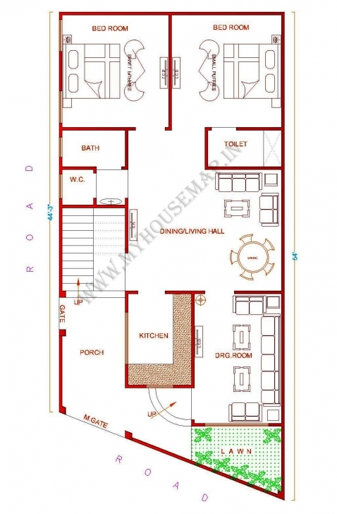 Wonderful Appealing 2 Home Naksa House Plan For 23 Feet By 45 Plot Plot Size 23*45 House Design Pic
