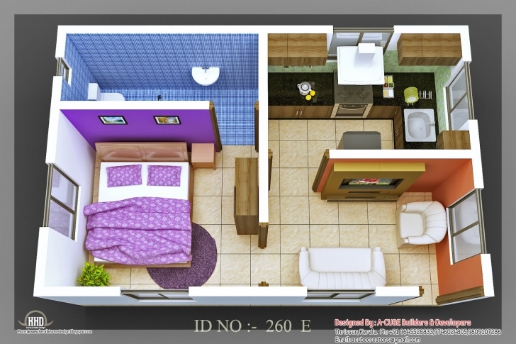 Wonderful Decor: 3D Small House Plan Layout And 2 Bedroom House Plans Indian Small House Plans Indian Style 3D Picture