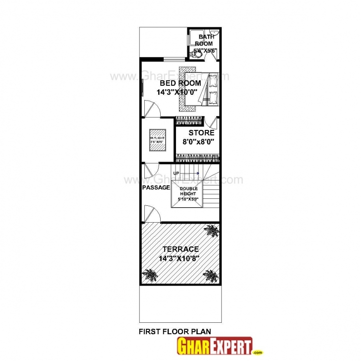 Wonderful House Plan For 15 Feet By 50 Plot Size 83 Square Yards Prepossessing House Plan For 16 Feet By 50 Feet Pic