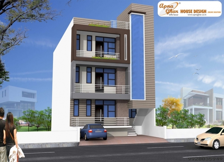 Wonderful Independent Floor Design Apnaghar House Page Saudi Ideas 2 Front 2 Floor Front Elevation Of House Pic