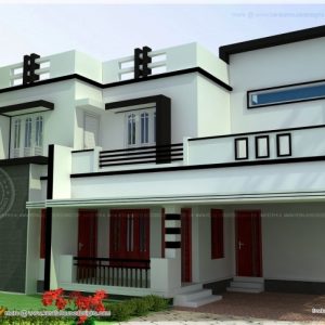 2 Bedroom Flat Roof House Plans
