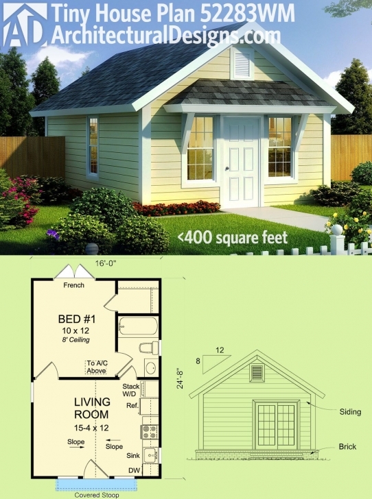 Wonderful Plan 52283Wm: Compact Tiny Cottage | Tiny House Plans, Tiny Houses Tiny Small Barn Brick House Plans Image